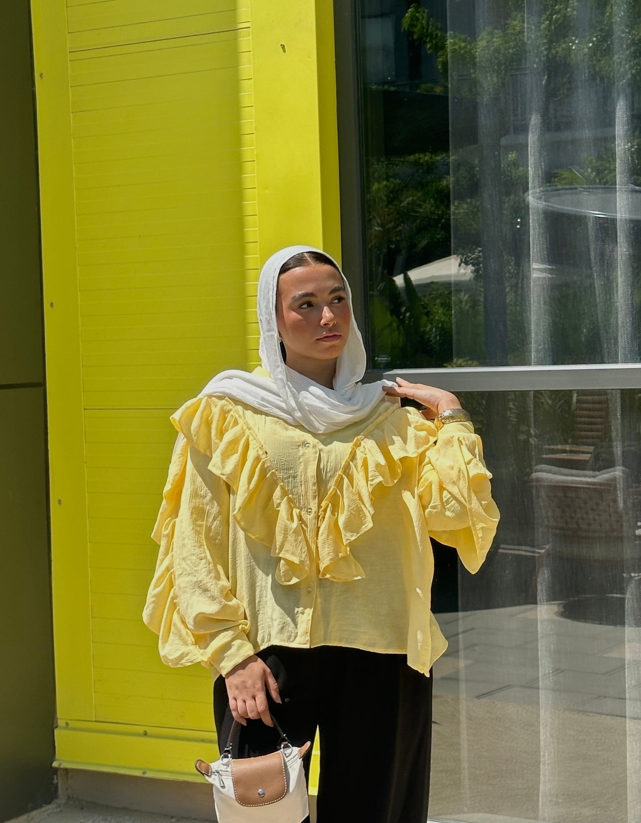 Everyday Ruffle Blouse In Yellow
